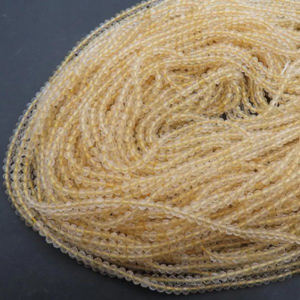 Cytryn (Lemon) fasetowany - kulki 2,5 mm (sznur)