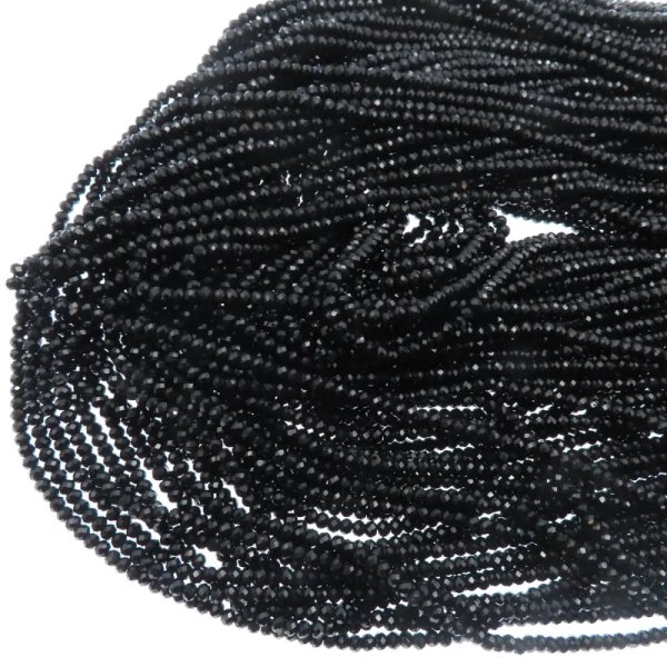 Turmalin czarny fasetowany oponki 2,7x2 mm (sznur)