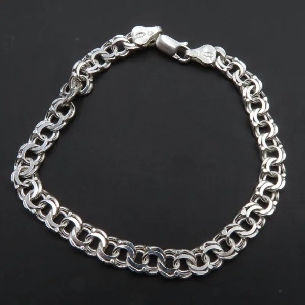 Bransoletka srebrna GARIBALDI 19,5 lub 20 cm