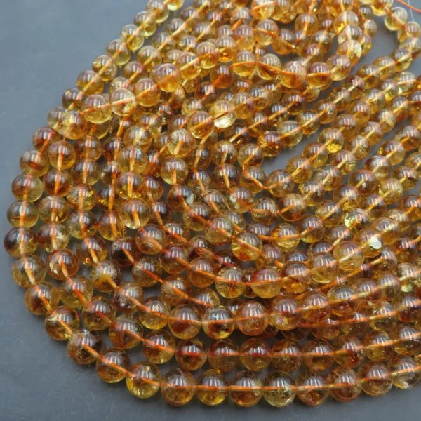 Cytryn polerowany (Lemon) kulka 10 mm (sznur)