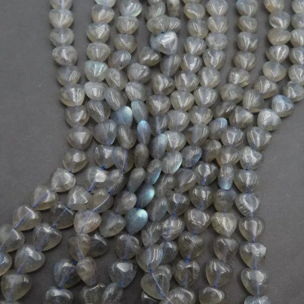 Labradoryt serce 10mm (sznur)