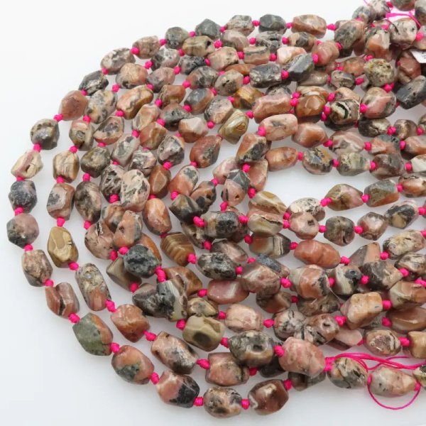 Rodochrozyt - polerowane wielościany 12-16 mm (sznur)