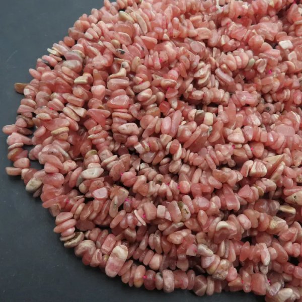 Rodochrozyt polerowany sieczka 6mm (sznur)