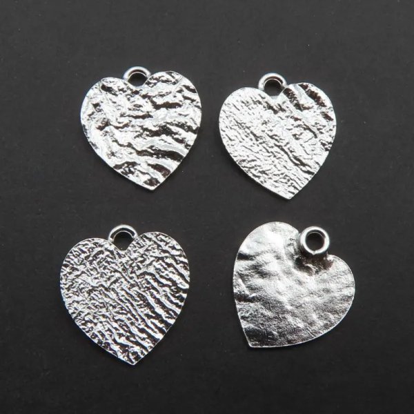 Srebro Ag - zawieszka serce młotkowane