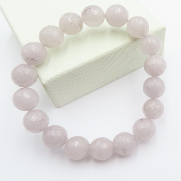 Bransoletka Jadeit fasetowany - 17,5 cm 