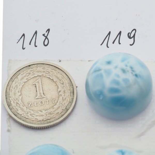 Larimar 21 mm koło (2 kamienie do wyboru)
