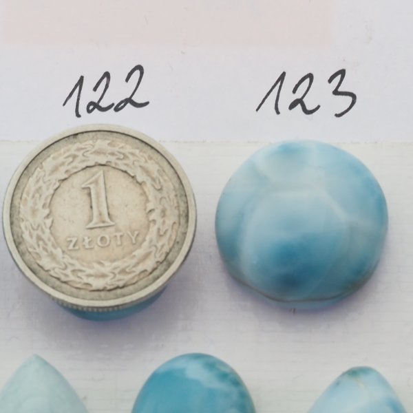 Larimar 21 mm koło (2 kamienie do wyboru)