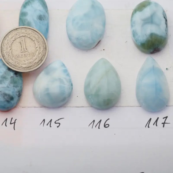 Larimar 24-29x15-19 mm łza (różne kamienie do wyboru)