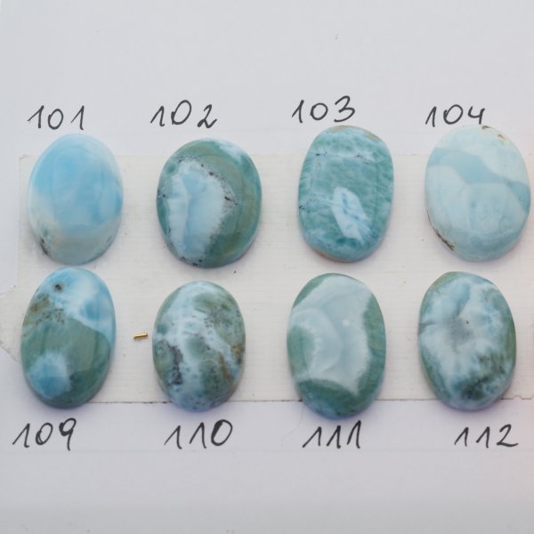 Larimar 24-30x14-19 mm owal (różne kamienie do wyboru)