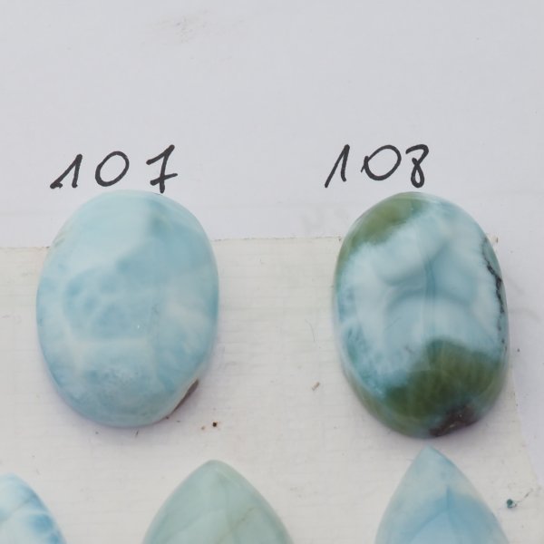 Larimar 24-30x14-19 mm owal (różne kamienie do wyboru)