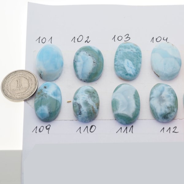 Larimar 24-30x14-19 mm owal (różne kamienie do wyboru)