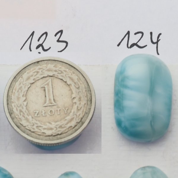 Larimar 24-30x14-19 mm owal (różne kamienie do wyboru)