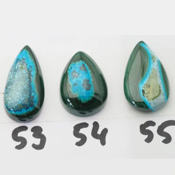 Malachit z Turkusem 22-27x13-16 mm łza (różne kamienie do wyboru)