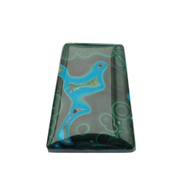 Malachit z Turkusem 27-30x23 mm trapez (różne kamienie do wyboru)