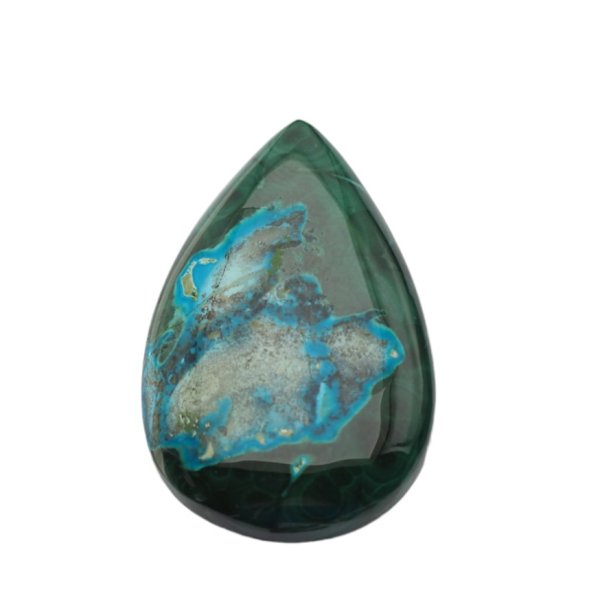 Malachit z Turkusem 31-37x22-26 mm łza (różne kamienie do wyboru)