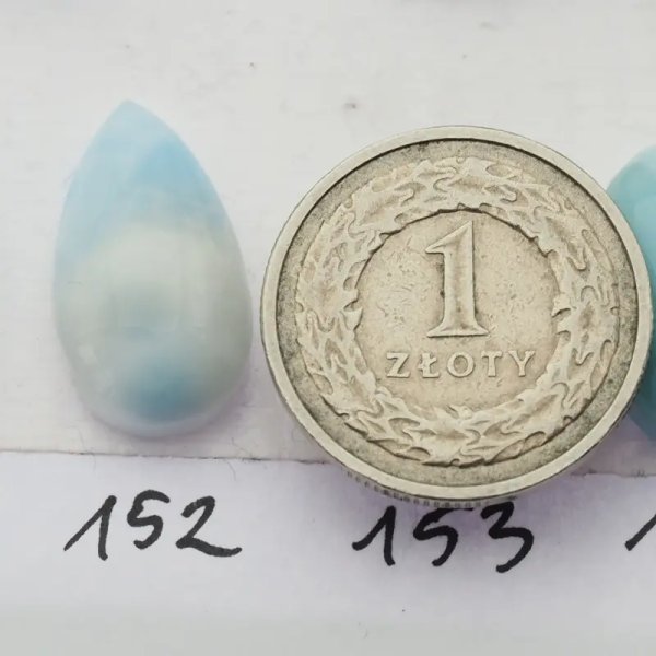 Larimar 18-24x11-16 mm łza (5 kamieni do wyboru)