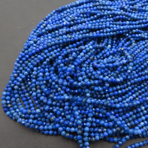 Lapis Lazuli kulka fasetowana 3 mm (sznur)
