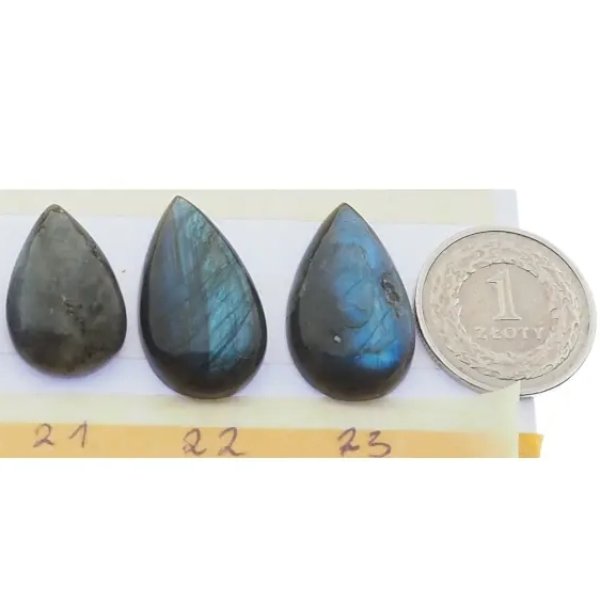 Labradoryt kaboszon 18-28x11-19 mm łza (różne kamienie do wyboru)