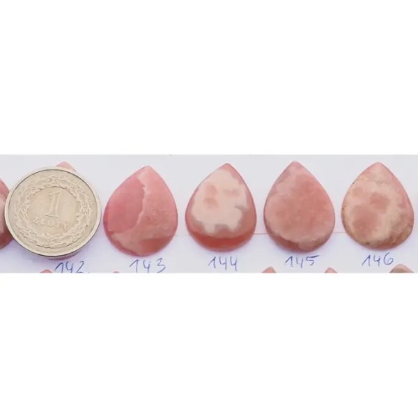 Rodochrozyt 21-24x16-20 mm łza (różne kamienie do wyboru)