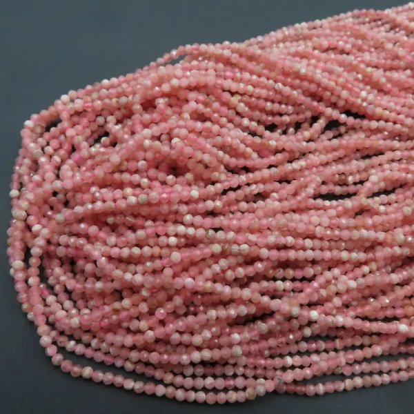 Rodochrozyt fasetowany kula 2mm (sznur)