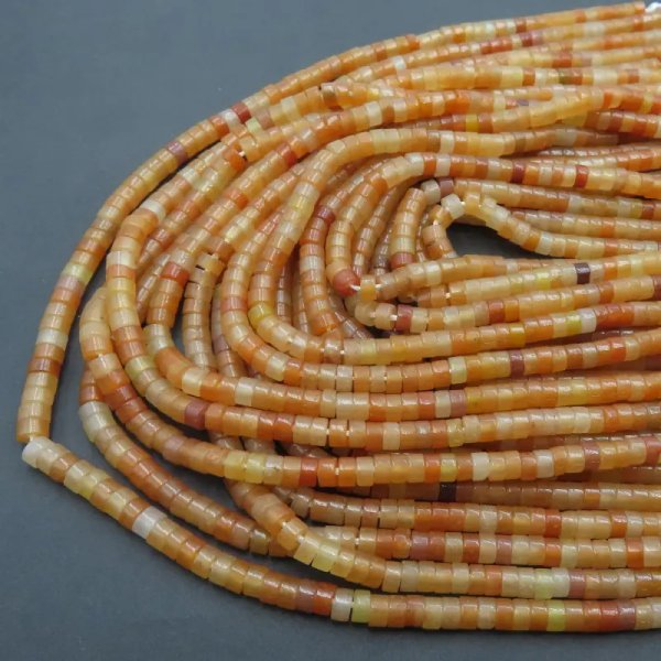 Awenturyn pomarańczowy walce 4x2 mm (sznur)