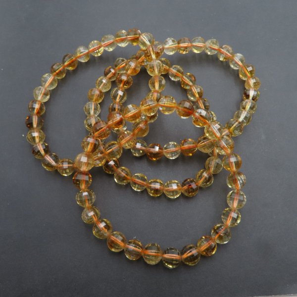 Cytryn (Lemon) fasetowany 7mm - bransoletka (sztuka)