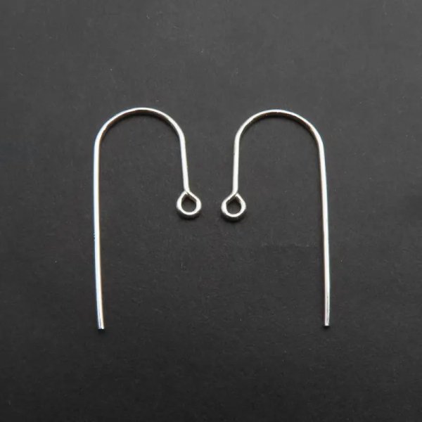 Srebro Ag  - bigle otwarte 25x10 mm (para)