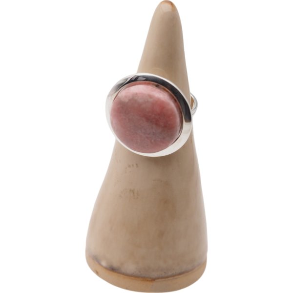 Rodochrozyt i srebro - pierścionek okrągły (rozmiar od 13 do 17)