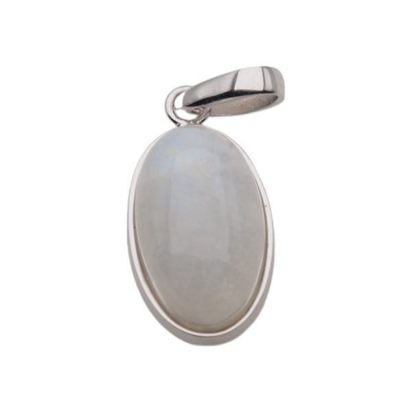 Kamień Księżycowy i srebro rodowane - zawieszka
