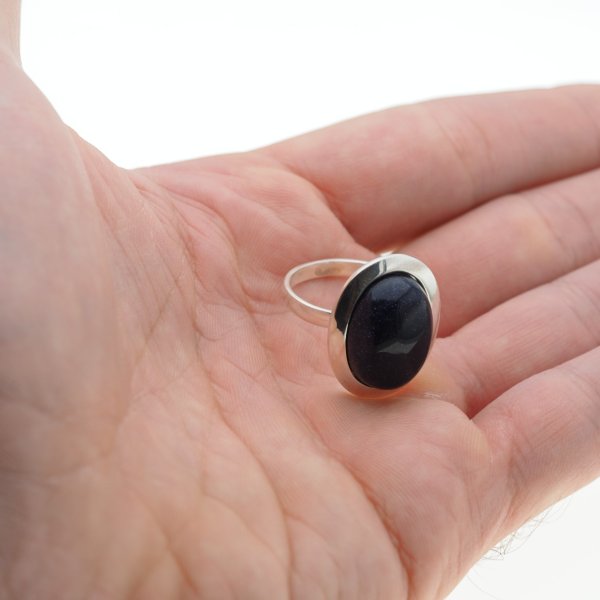 Noc Kairu w srebrze - pierścionek owal (Rozmiar Jubilerski 19)