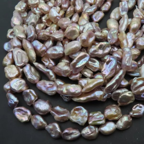 Perły Naturalne Hodowane różowe Keshi nieregularne nr 272 (sznur)