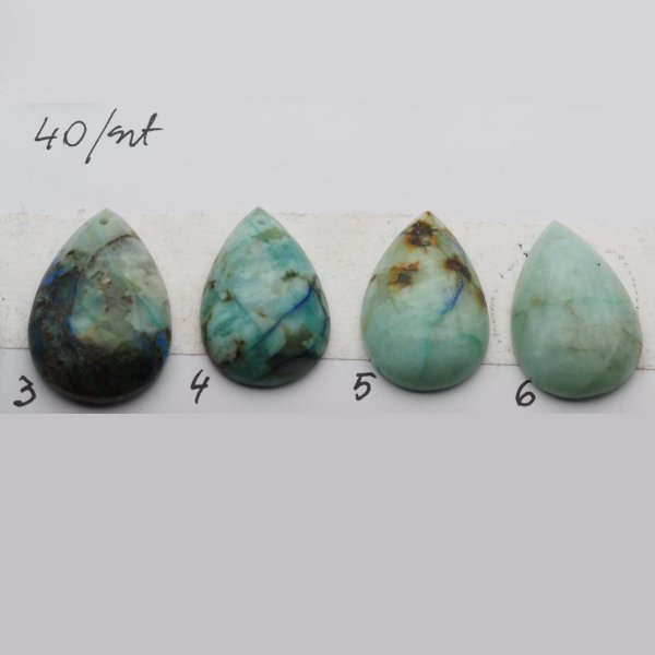 Phoenix stone 28-34x19-24 mm łza wiercona u góry (różne kamienie do wyboru)