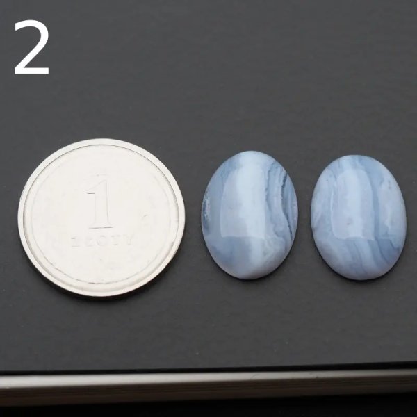 Chalcedon 18-20x12-13 mm (para) owal (różne pary do wyboru)