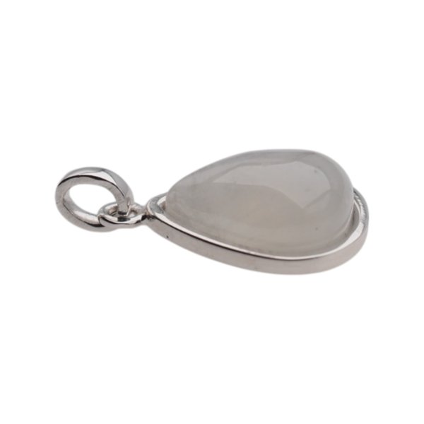 Kamień Księżycowy i srebro rodowane - zawieszka