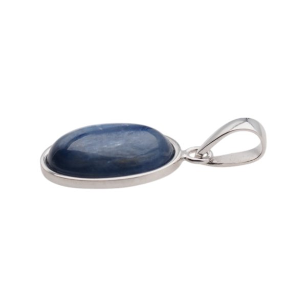 Kyanit i srebro rodowane - zawieszka