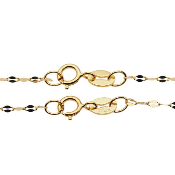 Łańcuszek - srebro złocone 40cm