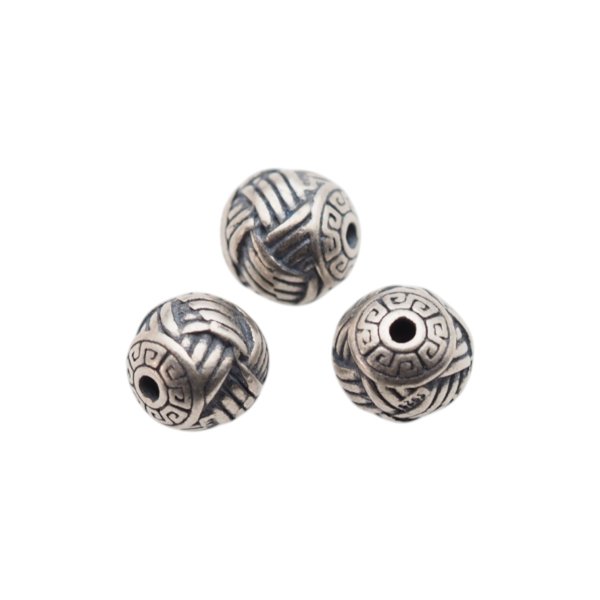 Srebro Ag oksydowane - kulka ozdobna 7,5mm