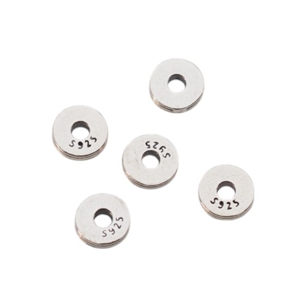 Srebro Ag oksydowane - oponka 6x1,5 mm  