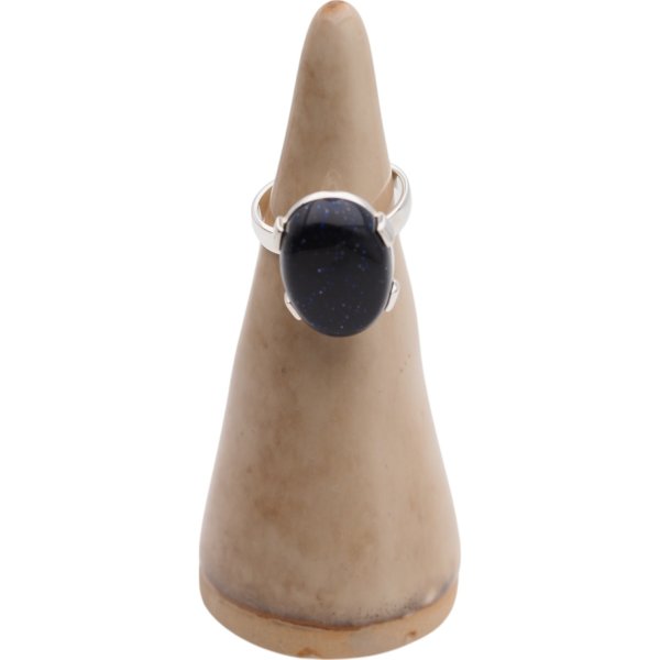 Noc Kairu i srebro - pierścionek owal (Rozmiar Jubilerski 19) z regulacją