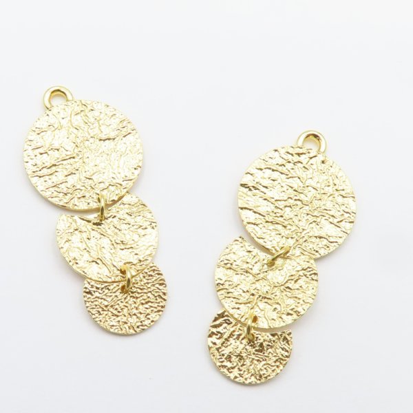 Srebro Ag Złocone - blaszki młotkowane element ozdobny