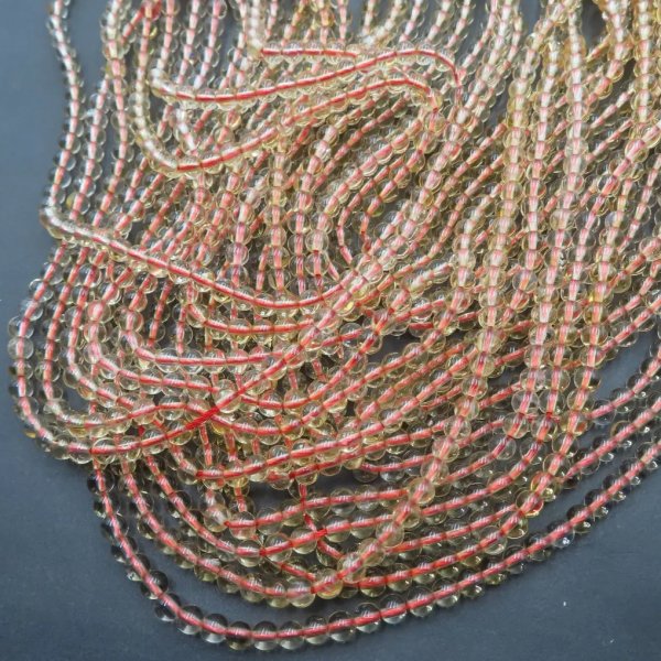 Cytryn (Lemon) kulka 4 mm (sznur) wysoka jakość