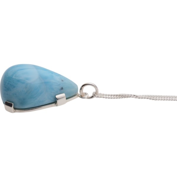 LARIMAR i srebro - naszyjnik na łańcuszku