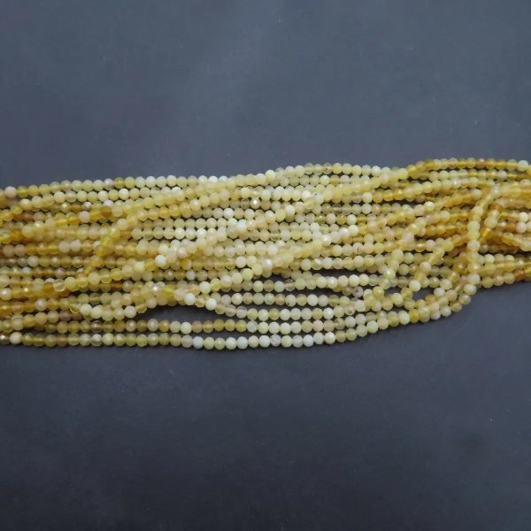 Opal Żółty fasetowany kulki 3mm (sznur)