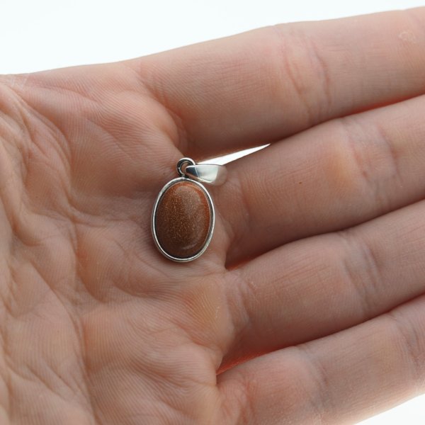 Piasek Pustyni i srebro - zawieszka owal