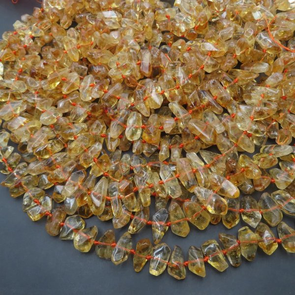 Cytryn (Lemon) polerowany - nieregularne 12-20 (sznur)