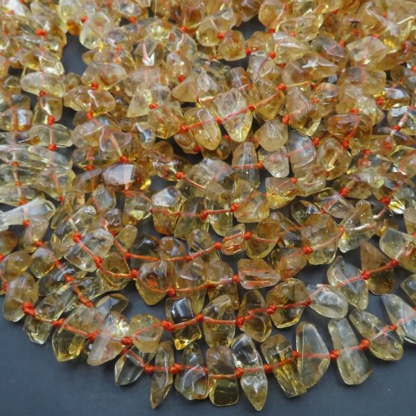 Cytryn (Lemon) polerowany - nieregularne 10x16 (sznur)