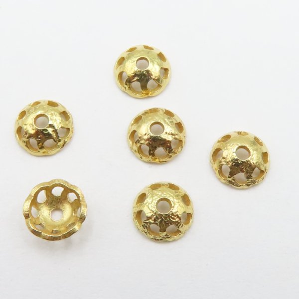 Srebro Złocone Ag - czapeczka ozdobna 5,2mm  