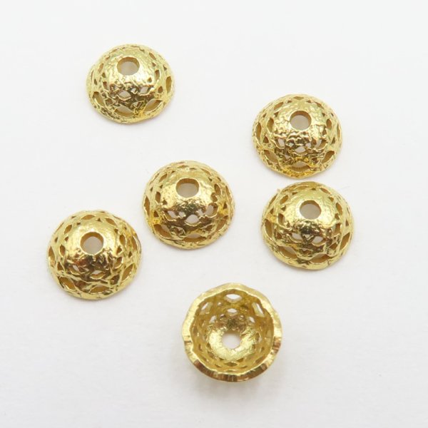 Srebro Złocone Ag - czapeczka ozdobna 5,2mm  