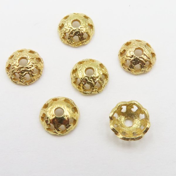 Srebro Złocone Ag - czapeczka ozdobna 5,2mm  