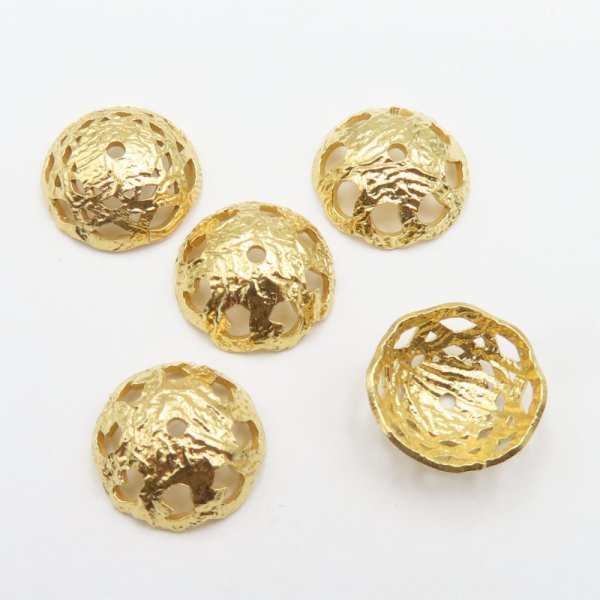 Srebro Złocone Ag - czapeczka ozdobna 10,6x3,9mm  